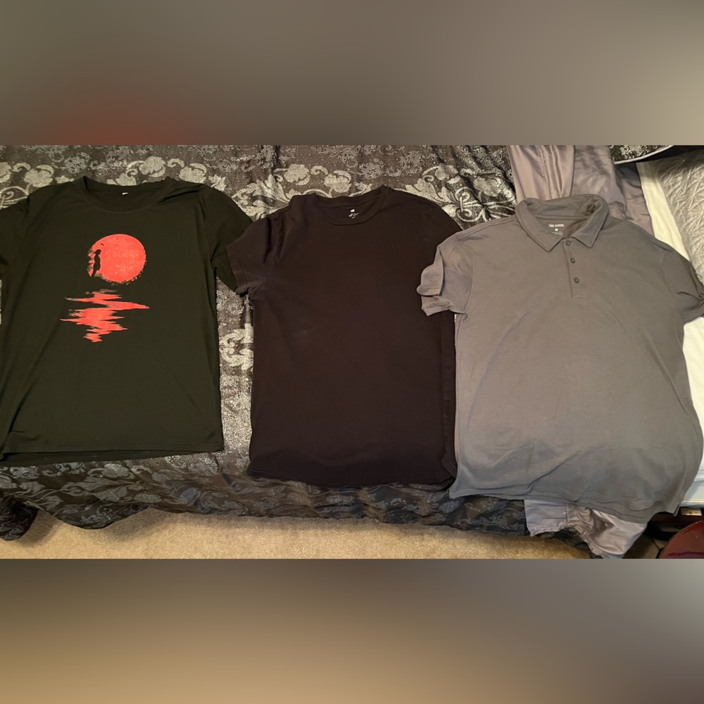 3 shirts pack from H&M and true classic